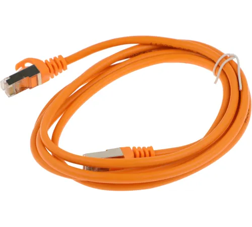 Патч-корд PP22-2M/O 1000G FTP 4 пары cat5E CCA molded 2м оранжевый RJ-45 (m)-RJ-45 (m)