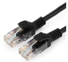 Патч-корд PP12-0.25M/BK 1000G UTP 4 пары cat5E CCA molded 0.25м черный RJ-45 (m)-RJ-45 (m)
