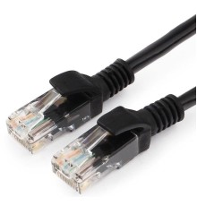 Патч-корд PP12-0.25M/BK 1000G UTP 4 пары cat5E CCA molded 0.25м черный RJ-45 (m)-RJ-45 (m)