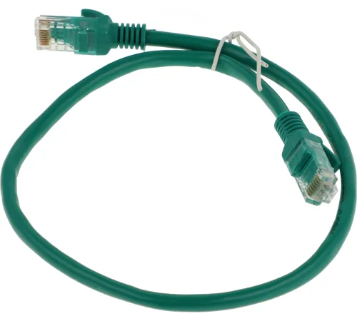 Патч-корд PP6U-0.5M/G 10000G UTP 4 пары cat6 CCA molded 0.5м зеленый RJ-45 (m)-RJ-45 (m)