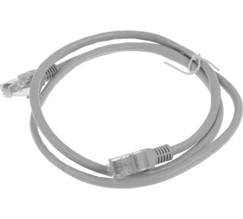 Патч-корд PP6U-1M 10000G UTP 4 пары cat6 CCA molded 1м серый RJ-45 (m)-RJ-45 (m)