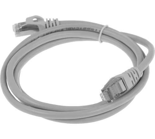 Патч-корд PP6-1.5M 10000G FTP 4 пары cat6 CCA molded 1.5м серый RJ-45 (m)-RJ-45 (m)