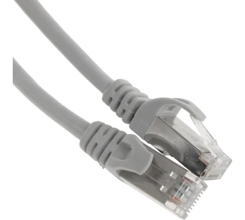 Патч-корд PP6-2M 10000G FTP 4 пары cat6 CCA molded 2м серый RJ-45 (m)-RJ-45 (m)