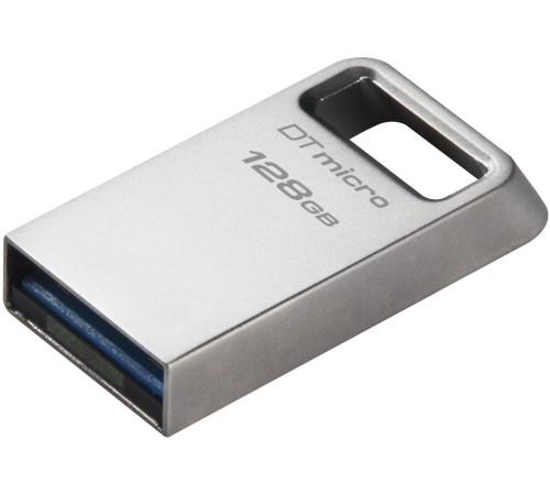 Флеш Диск Kingston 128Gb DataTraveler Micro DTMC3G2/128GB USB3.0 серебристый