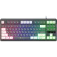 Клавиатура Оклик 711G серый/белый USB for gamer LED (1790385)