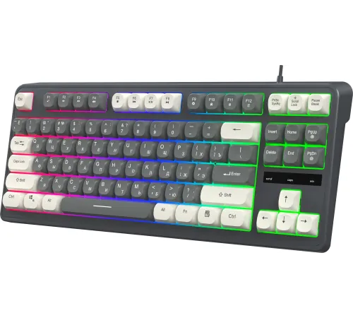 Клавиатура Оклик 711G серый/белый USB for gamer LED (1790385) Клавиатура Оклик 711G серый/белый USB for gamer LED (1790385)