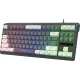 Клавиатура Оклик 711G серый/белый USB for gamer LED (1790385)