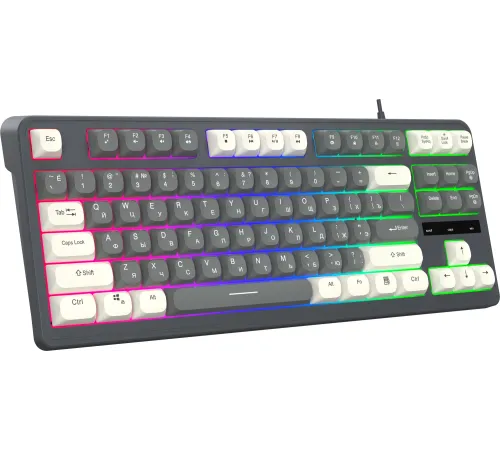 Клавиатура Оклик 711G серый/белый USB for gamer LED (1790385) Клавиатура Оклик 711G серый/белый USB for gamer LED (1790385)