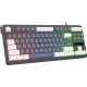 Клавиатура Оклик 711G серый/белый USB for gamer LED (1790385)
