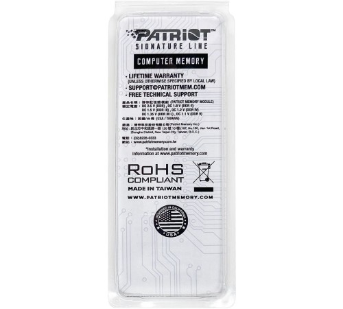 Память DDR5 8Gb 4800MHz Patriot PSD58G480041S RTL CL40 SO-DIMM 260-pin 1.2В single rank