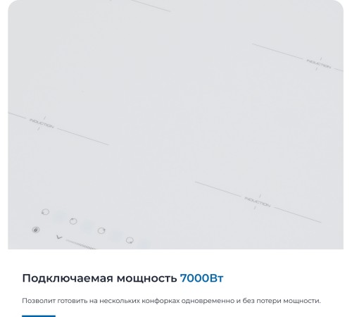 Индукционная варочная поверхность Zugel ZIH604W белый
