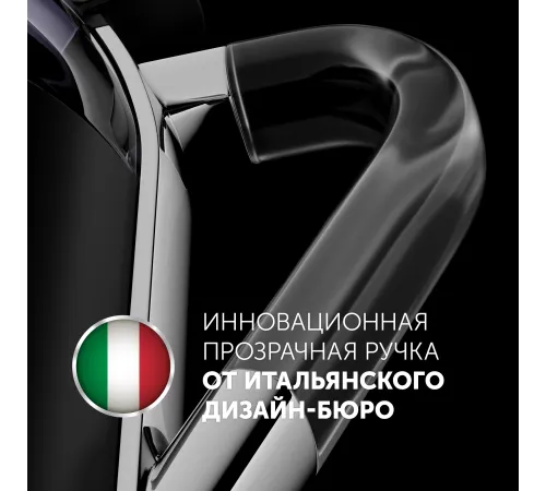 Чайник электрический Polaris PWK 1563CGL 1.5л. 2200Вт черный/прозрачный корпус: стекло/пластик