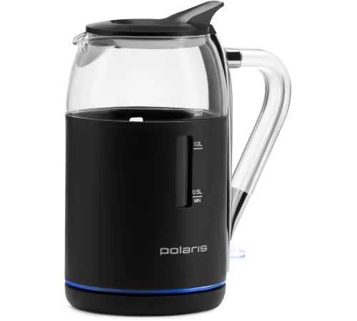 Чайник электрический Polaris PWK 1563CGL 1.5л. 2200Вт черный/прозрачный корпус: стекло/пластик