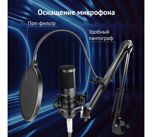 Микрофон проводной Оклик SM-600G 2.5м черный Микрофон проводной Оклик SM-600G 2.5м черный