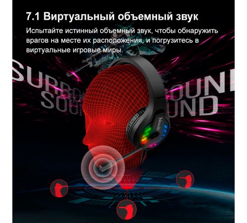 Наушники с микрофоном A4Tech Bloody G230 черный 2м накладные USB оголовье (G230) Наушники с микрофоном A4Tech Bloody G230 черный 2м накладные USB оголовье (G230)