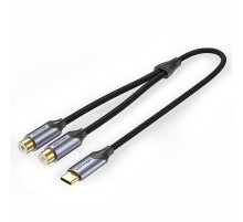 Переходник-разветвитель Vention гибкий USB-C M/2RCA F - 1м Vention BGVHF USB-C M / 2RCA F