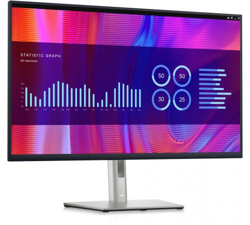 Монитор Dell 32" P3223DE черный IPS LED 5ms 16:9 HDMI матовая HAS Pivot 1000:1 350cd 178гр/178гр 2560x1440 DisplayPort USB 11.7кг