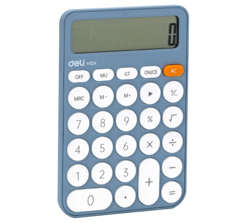 Калькулятор настольный Deli EM124BLUE синий 12-разр.