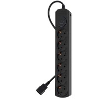 Сетевой фильтр Ippon BK-6-UPS-1.8-10-B 1.8м (6 розеток) черный (коробка)
