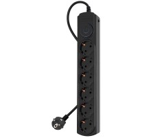 Сетевой фильтр Ippon BK-6-EU-1.8-10-B 1.8м (6 розеток) черный (коробка)