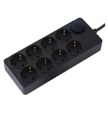 Сетевой фильтр Ippon BK-8-EU-3-10-B 3м (8 розеток) черный (коробка)