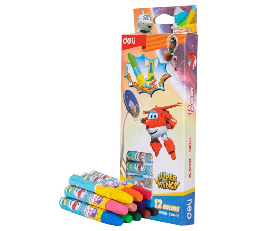 Масляная пастель Deli EC009-12 Super Wings шестигранные 12цв. картон.кор./европод. Масляная пастель Deli EC009-12 Super Wings шестигранные 12цв. картон.кор./европод.