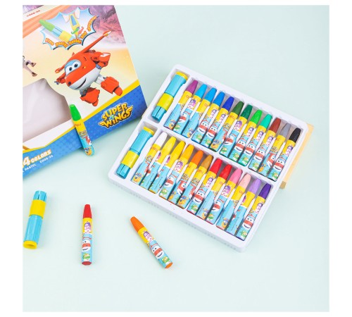 Масляная пастель Deli EC009-24 Super Wings шестигранные 24цв. картон.кор./европод.
