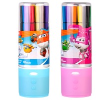 Фломастеры Deli EC150-18 Super Wings 12цв. пластиковая туба