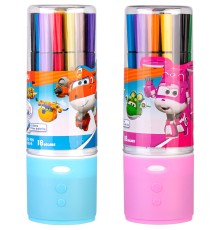 Фломастеры Deli EC150-18 Super Wings 12цв. пластиковая туба