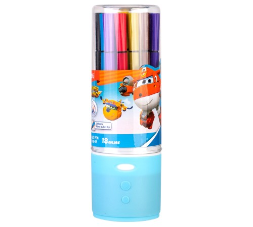 Фломастеры Deli EC150-18 Super Wings 12цв. пластиковая туба