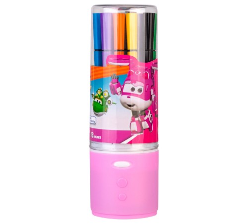 Фломастеры Deli EC150-18 Super Wings 12цв. пластиковая туба