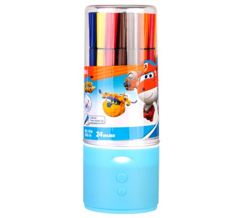 Фломастеры Deli EC150-24 Super Wings 24цв. пластиковая туба