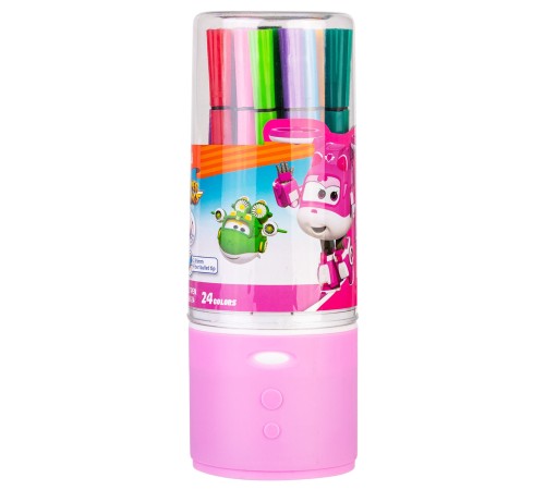 Фломастеры Deli EC150-24 Super Wings 24цв. пластиковая туба