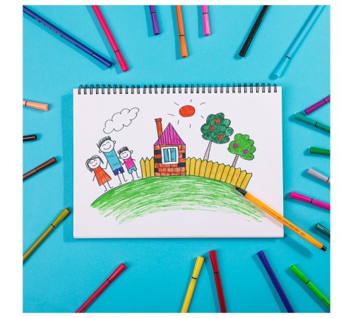 Фломастеры Deli EC150-24 Super Wings 24цв. пластиковая туба