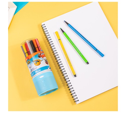 Фломастеры Deli EC150-24 Super Wings 24цв. пластиковая туба