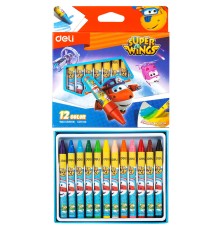 Восковые мелки Deli EC21000 Super Wings 12цв. картон.кор./европод.