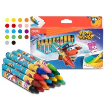 Восковые мелки Deli EC21010 Super Wings 18цв. картон.кор./европод.