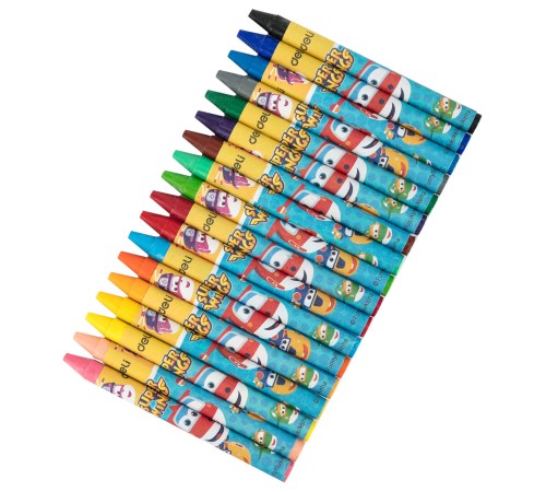 Восковые мелки Deli EC21010 Super Wings 18цв. картон.кор./европод.