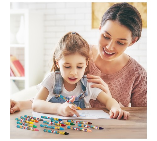 Восковые мелки Deli EC21010 Super Wings 18цв. картон.кор./европод.