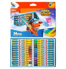 Восковые мелки Deli EC21020 Super Wings 24цв. картон.кор./европод.