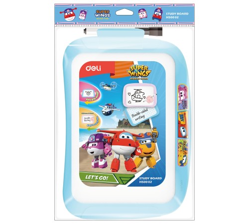 Доска магнитно-маркерная Deli EH50002 Super Wings магнитно-маркерная лак синий 20.5x28.6см пластик рама