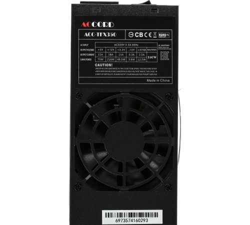 Блок питания Accord TFX 350W ACC-TFX350 (24+4pin) 80mm fan 3xSATA Блок питания Accord TFX 350W ACC-TFX350 (24+4pin) 80mm fan 3xSATA