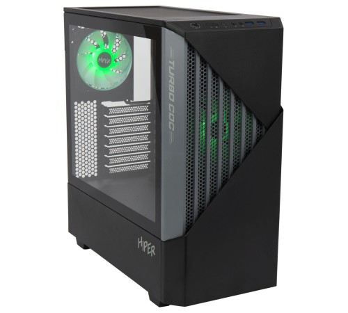 Корпус Hiper CC BG черный без БП ATX 2x120mm 1x140mm 2xUSB3.0 audio bott PSU Корпус Hiper CC BG черный без БП ATX 2x120mm 1x140mm 2xUSB3.0 audio bott PSU