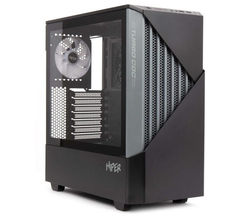 Корпус Hiper CC BG черный без БП ATX 2x120mm 1x140mm 2xUSB3.0 audio bott PSU Корпус Hiper CC BG черный без БП ATX 2x120mm 1x140mm 2xUSB3.0 audio bott PSU
