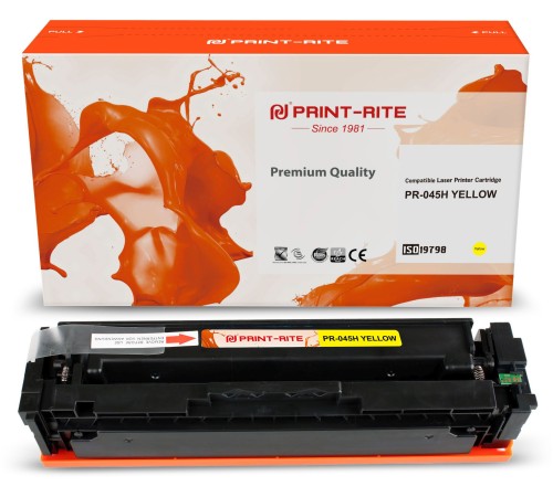Картридж лазерный Print-Rite TFC450YPU1J PR-045H YELLOW 045H Yellow желтый (2200стр.) для Canon LBP 611Cn/613Cdw/631Cn/633Cdw/635Cx