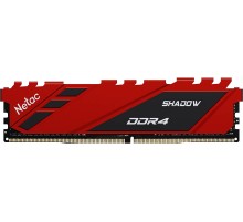 Память DIMM DDR4 16Gb PC21300 2666MHz CL19 Netac Shadow red с радиатором (NTSDD4P26SP-16R)