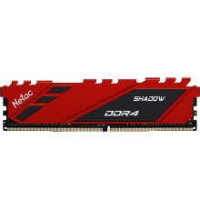 Память DIMM DDR4 16Gb PC21300 2666MHz CL19 Netac Shadow red с радиатором (NTSDD4P26SP-16R)