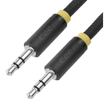 Greenconnect Кабель аудио 1.5m jack 3,5mm/jack 3,5mm, нейлон,  черный, желтая окантовка, ультрагибкий, 28 AWG, M/M, Premium GCR-AVC8114-1.5m, экран, стерео Greenconnect 1.5m jack 3.5mm/jack 3.5mm нейлон (GCR-AVC8114-1.5m)