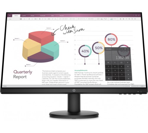 Монитор HP 23.8" P24v черный VA LED 16:9 HDMI 3000:1 250cd 178гр/178гр 1920x1080 D-Sub FHD