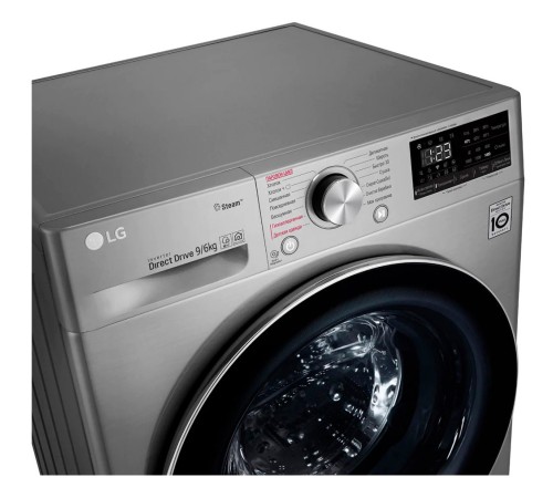 Стиральная машина LG F4V5VG2S класс: A загр.фронтальная макс.:9кг темно-серебристый